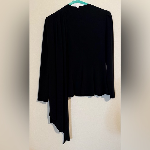 Vintage black Saks Fifth Avenue blouse with draping in the back - Picture 5 of 5